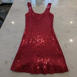 #120 Express Extra Small Sequin Tank Top - Red Size: XS